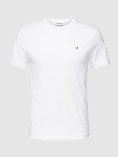 CK Calvin Klein T-Shirt mit Label-Detail Weiss 2