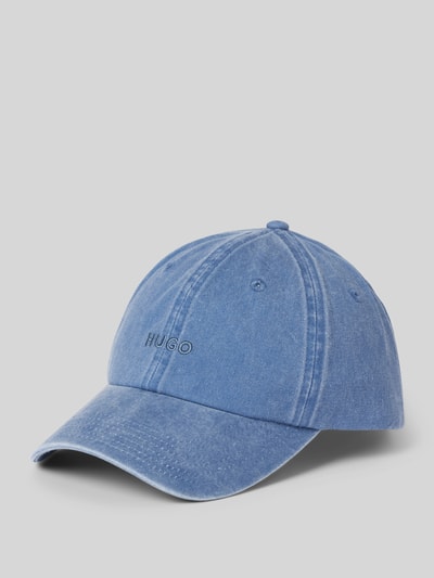 HUGO Basecap mit Label-Stitching Modell 'Mett' Jeansblau 1