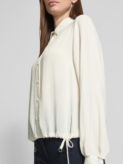 Marc Cain Regular Fit Bluse mit Schnürung Weiss 3