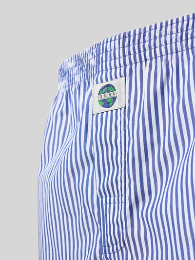 Deal Boxershort met labelpatch en elastische band Oceaanblauw - 2