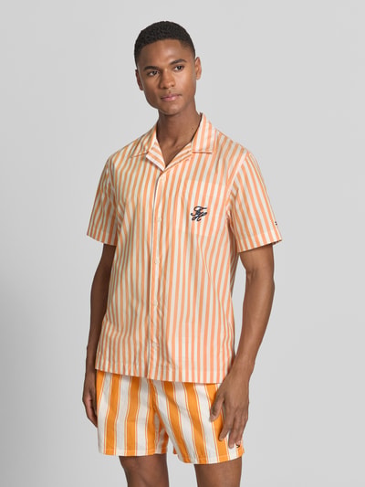 Tommy Hilfiger Regular Fit Freizeithemd aus reiner Baumwolle Orange 4