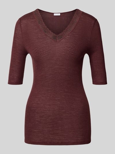 Hanro Shirt met 1/2-mouwen Middenbruin - 1