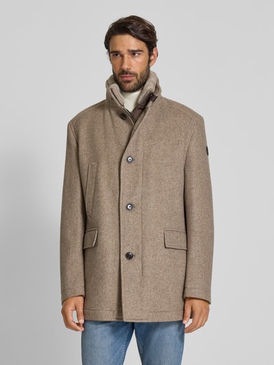 JOOP! COLLECTION Kurtka wełniana z kieszeniami z patką model „Gary” Beżowy 4
