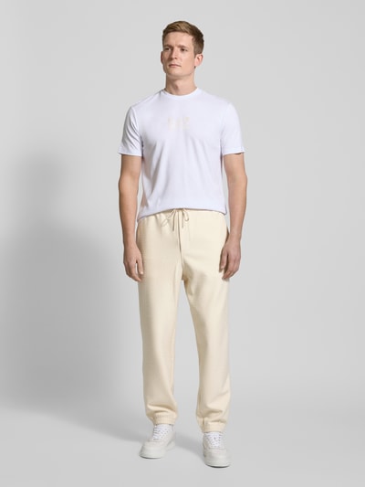 Emporio Armani Sweatpants mit elastischem Bund Offwhite 1