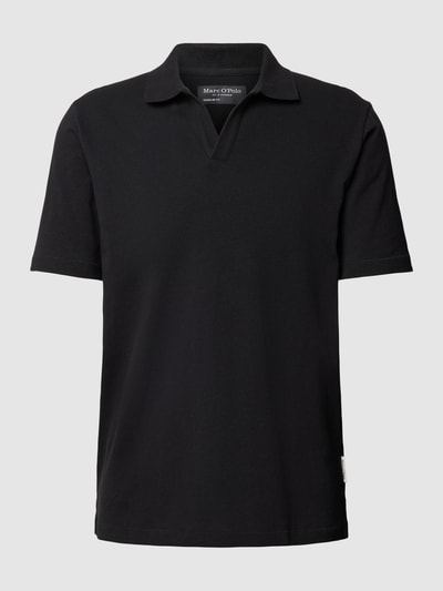 Marc O'Polo Regular Fit Poloshirt mit V-Ausschnitt Black 2