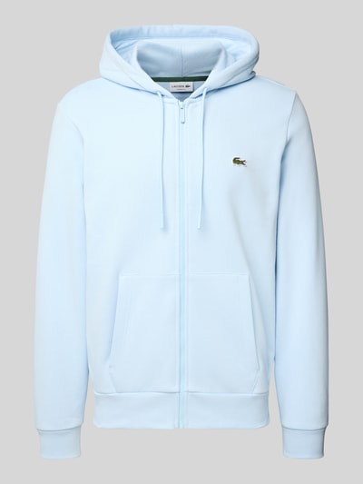Lacoste Bluza rozpinana o kroju regular fit z mieszanki bawełny Jasnoniebieski 2