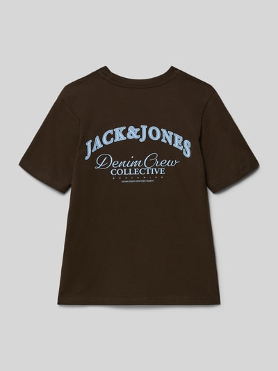Jack & Jones T-shirt met labelprint Chocoladebruin - 3