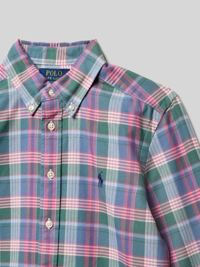Polo Ralph Lauren Teens Regular fit zakelijk overhemd met button-downkraag Groen - 2