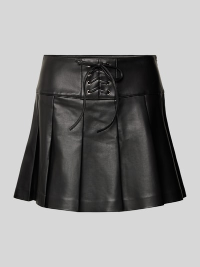 Guess Spódnica mini z imitacji skóry model ‘EMERY PLEATED SKIRT’ Czarny 2