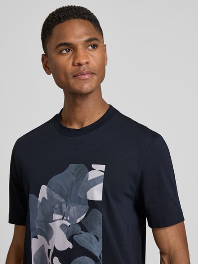 BOSS Regular Fit T-Shirt aus reiner Baumwolle Modell 'C-THOMPSON 239' Marine 3