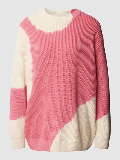 Jake*s Casual Gebreide pullover met all-over print Fuchsia - 2