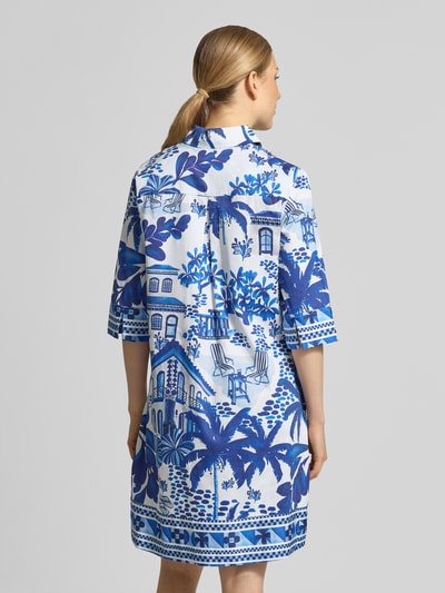 Christian Berg Woman Relaxed Fit Klein in Knielänge mit Allover-Motiv-Print Dunkelblau 5