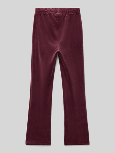 Only Regular fit sweatpants in fluweellook, model 'REBEL' Bordeaux - 3