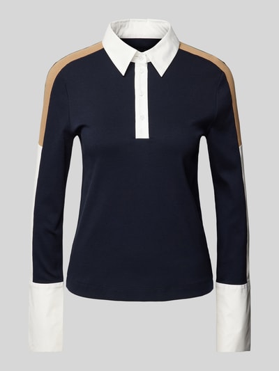 Marc Cain Longsleeve mit Umlegekragen Modell 'SPORTS' Marine 2