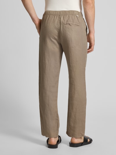 Samsøe Samsøe Stoffhose mit elastischem Bund Modell 'SAJABARI X' Hellbraun 5