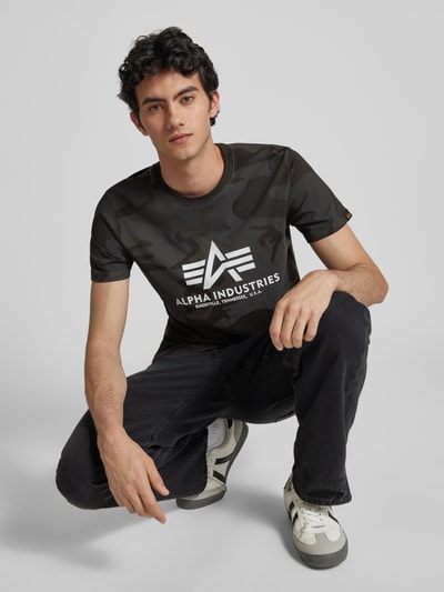 Alpha Industries T-Shirt mit Label-Print Black 3