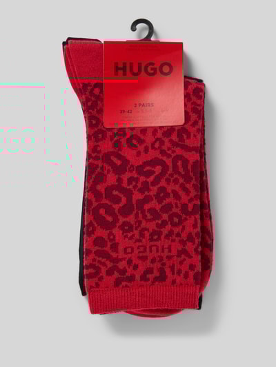 HUGO Sokken van katoenmix in een set van 2 paar Rood - 3