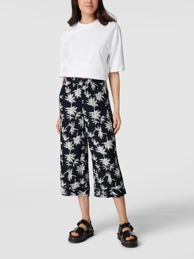 s.Oliver RED LABEL Culotte met all-over bloemenmotief Zwart - 1