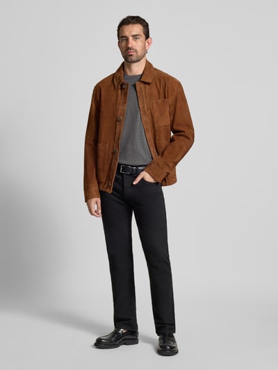 GANT Regular Fit T-Shirt mit Label-Stitching Dunkelgrau 1