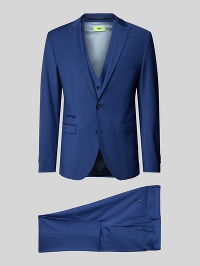 Cinque Slim fit 2-knoops colbert met paspelzak op de borst, model 'soda' Blauw - 2