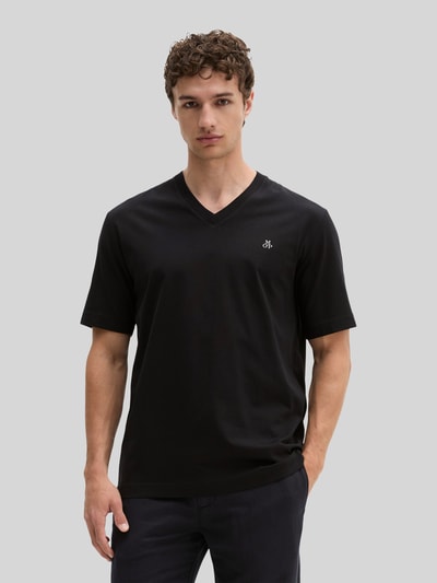 Marc O'Polo męski t-shirt o kroju regular fit z czystej bawełny Czarny 4