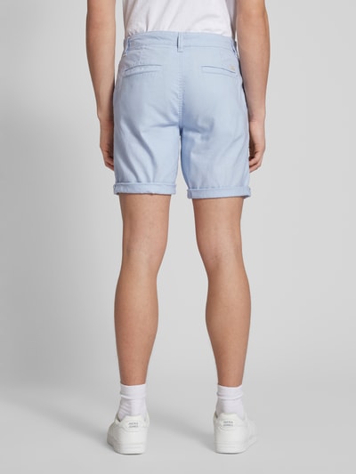 Blend Regular Fit Leinenshorts im unifarbenen Design Hellblau 5