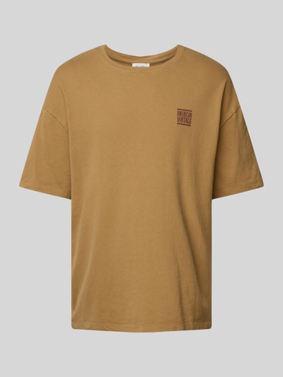 American Vintage T-shirt met labelprint Camel - 2
