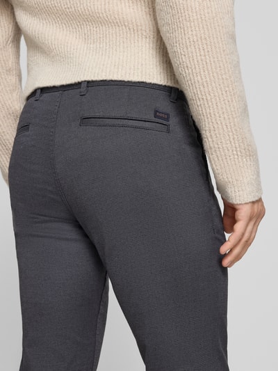 BOSS Orange Slim fit chino van katoenmix Marineblauw - 3