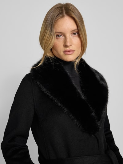 comma Mantel mit Taillengürtel Black 3