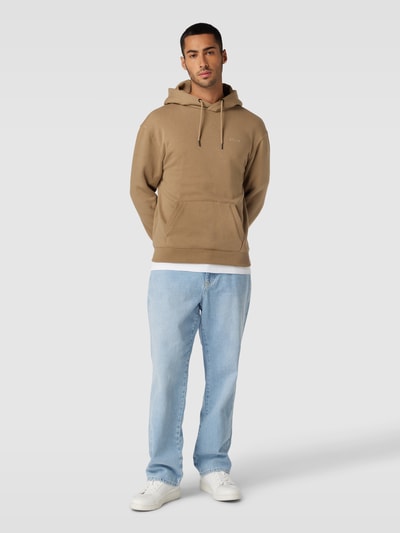Blend Hoodie mit Label-Print Modell 'Downton' Sand 1
