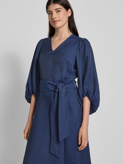 Seidensticker Sukienka midi z dekoltem w serek Granatowy 3