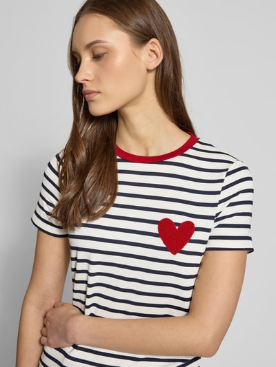 ONLY Regular Fit T-Shirt aus Viskose-Mix Modell 'HEART LIFE' Marine 3