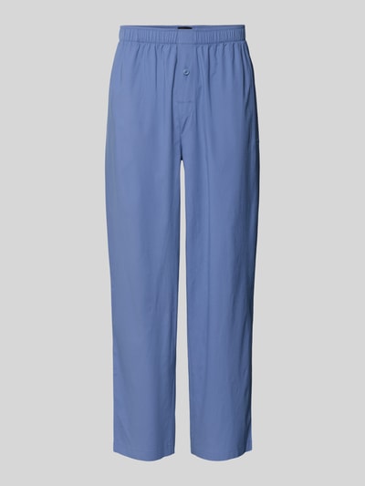BOSS Comfort Fit Pyjama-Hose aus Viskose-Mix Modell 'Chris' Jeansblau 1