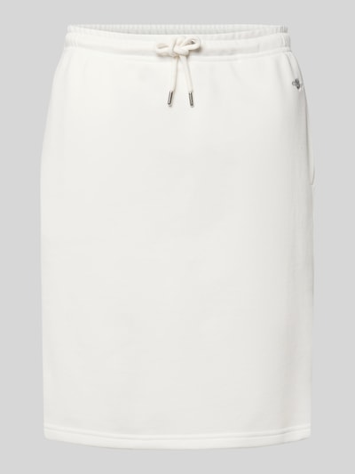Productfoto, 'Sweatrock mit Label-Stitching' van Gant in wit katoenmix, rechte fit, minirok, label-stitching, elastische taille met tunnelkoord