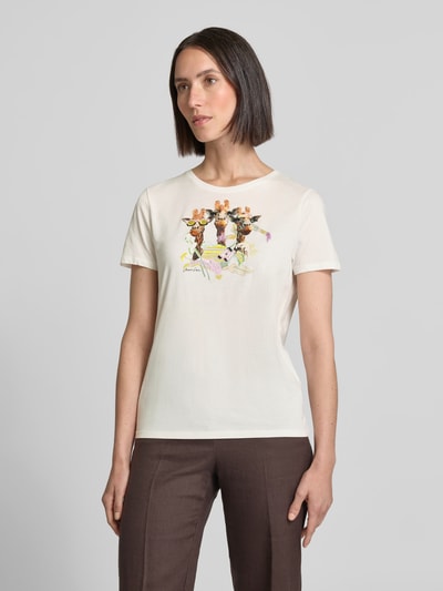 Marc Cain T-Shirt mit Rundhalsausschnitt Offwhite 4