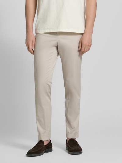 BOSS Slim Fit Hose aus Baumwoll-Mix Modell 'H-GENIUS' Kitt 4