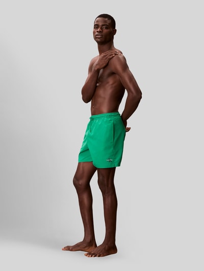 Calvin Klein Underwear Spodenki kąpielowe z detal z logo Zielony 6