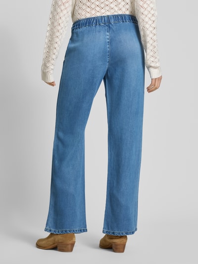 Only Jeansy o kroju regular fit z szeroką nogawką i elastycznym pasem model ‘GRETA’ Jeansowy niebieski melanż 5