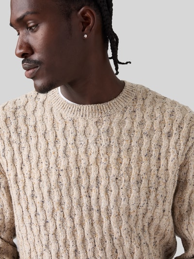 Levi's® Pullover mit strukturiertem Zopfmuster Beige 3