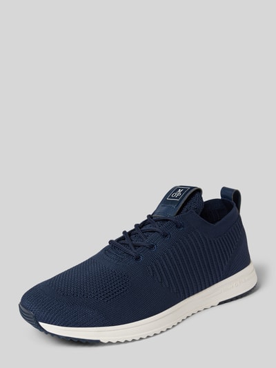 Marc O'Polo Lage sneakers met elastische bandjes Marineblauw - 1