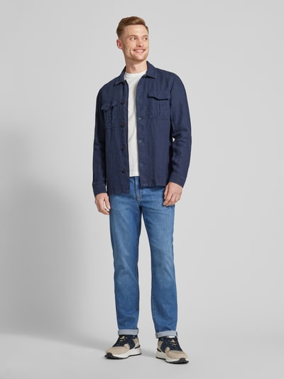 Brax Straight fit jeans met labelpatch, model 'CADIZ' Oceaanblauw - 1