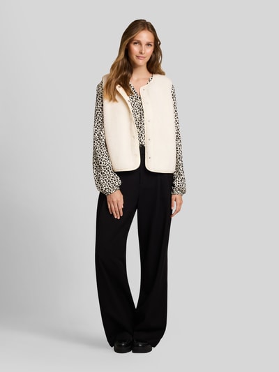Tom Tailor Denim Regular Fit Weste mit Druckknöpfen Offwhite 1