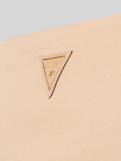 Produktfoto, Bikini-Slip mit seitlicher Schnürung Modell 'ZOE' von Guess aus Material-Mix mit Stretch-Anteil in Beige, glatte Textur, körpernahe Passform
