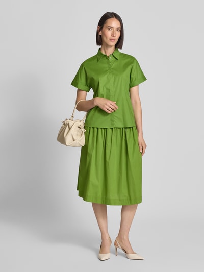 Marc Cain Regular Fit Bluse mit 1/2-Arm Grass 1