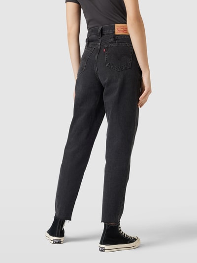 Levi's® Mom fit jeans in effen design Zwart - 5