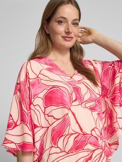 s.Oliver BLACK LABEL Loose Fit Blusenshirt mit Schmuckperlen Pink 3