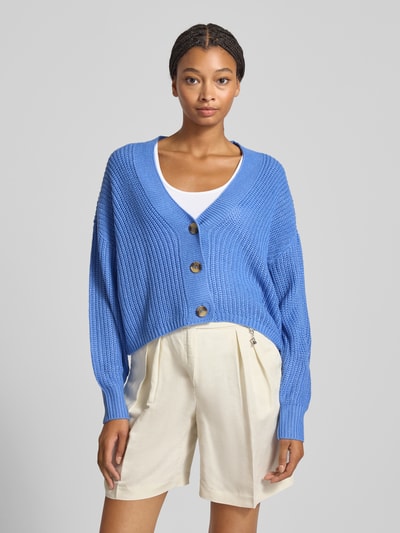 Only Kurtka z dzianiny o kroju regular fit z obniżonymi ramionami model ‘CAROL’ Oceaniczny 4