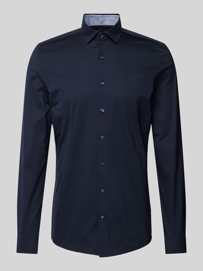 OLYMP No. Six Super Slim Fit Business-Hemd mit Kentkragen Marine 2