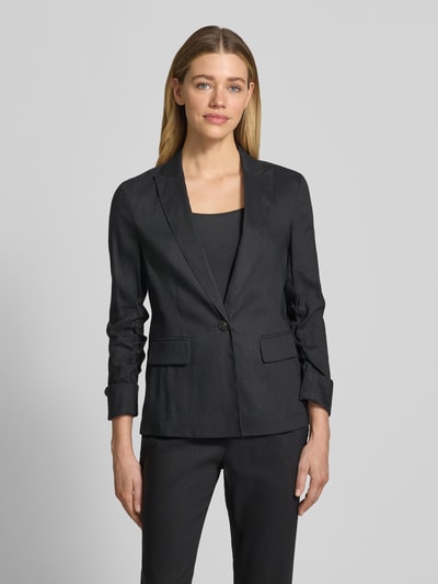 Marc Cain Blazer aus Leinen-Mix mit Reverskragen Black 4