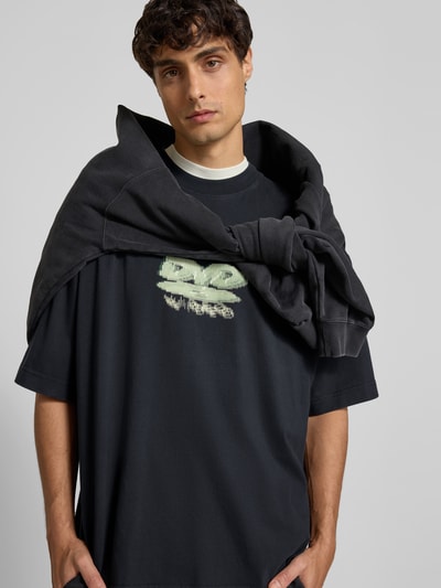 VETEMENTS Regular Fit T-Shirt mit Motiv-Print Black 3